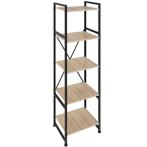 Etagère Bibliothèque Manchester 47,5 X 34,5 X 151,5 Cm - Bois Clair Industriel