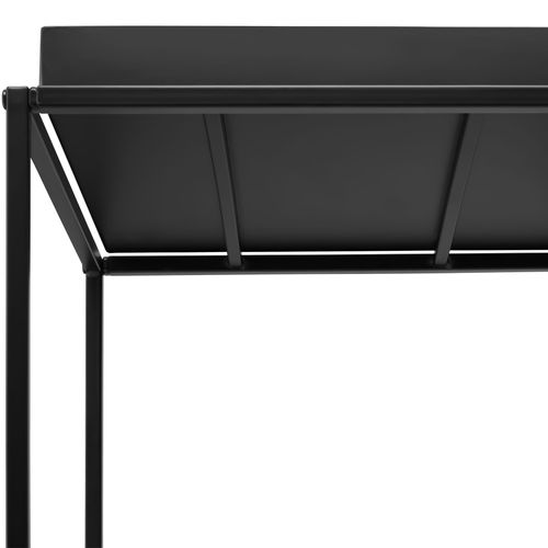 Table D'appoint Carrée En Acier 40 X 40 X 44 Cm Noir