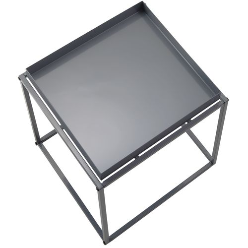 Table D'appoint En Acier 40 X 40 X 44 Cm Gris Foncé