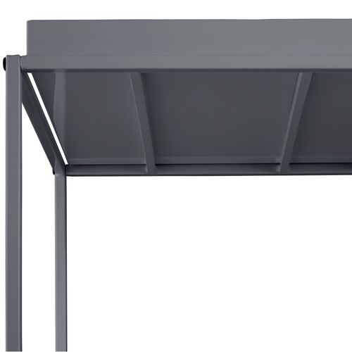 Table D'appoint En Acier 40 X 40 X 44 Cm Gris Foncé