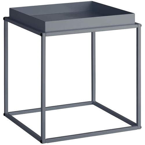 Table D'appoint En Acier 40 X 40 X 44 Cm Gris Foncé