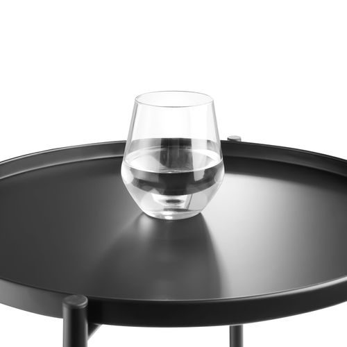 Table D'appoint En Acier 455 X 455 X 53 Cm Noir