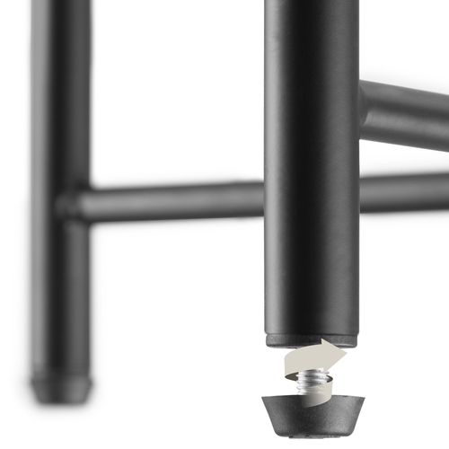 Table D'appoint En Acier 455 X 455 X 53 Cm Noir