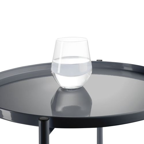 Table D'appoint En Acier 455 X 455 X 53 Cm Gris Foncé