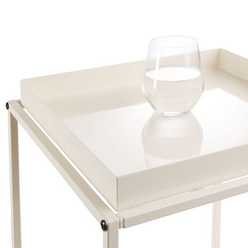 Table D'appoint Empilable Avec Une Étagère Crème