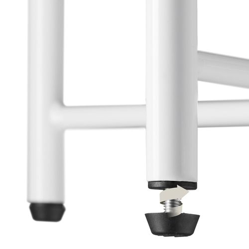 Table D'appoint Ronde En Acier 455 X 455 X 53 Cm Blanc