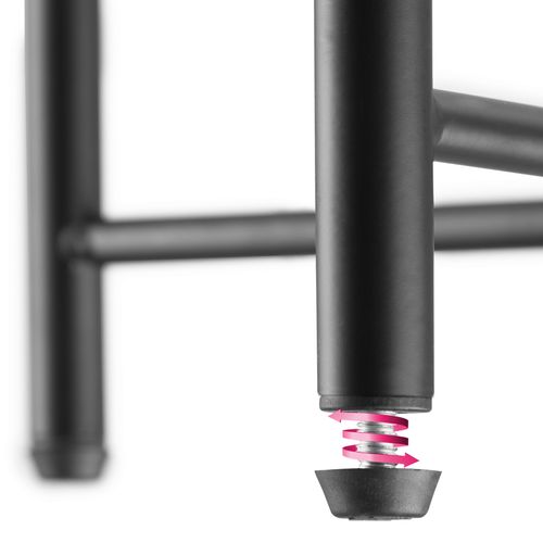 Table D'appoint En Acier Et Polyester 455 X 455 X 53 Cm Noir