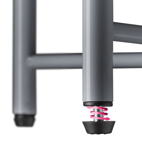 Table D'appoint En Acier Et Polyester 455 X 455 X 53 Cm Gris Foncé