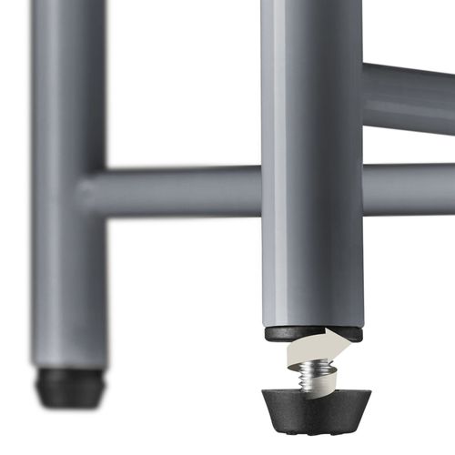 Table D'appoint En Acier 2 Niveaux Style Industriel Gris Foncé