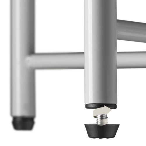 Table D'appoint En Acier 2 Niveaux Style Industriel Gris