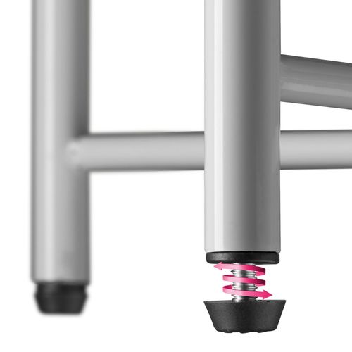 Table D'appoint En Acier 2 Niveaux Style Industriel Gris