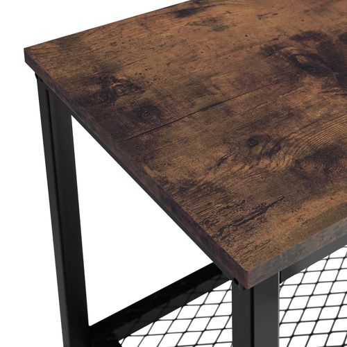 Console Style Industriel 100 X 30 X 81 Cm Bois Foncé