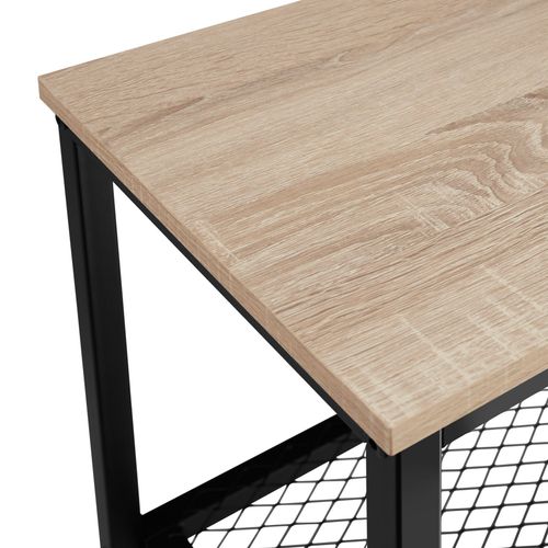 Console Style Industriel 100 X 30 X 81 Cm Bois Clair