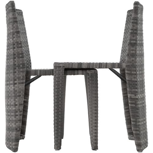 Salon De Jardin Gris  156.5 X 49.5 X 74.5 Cm