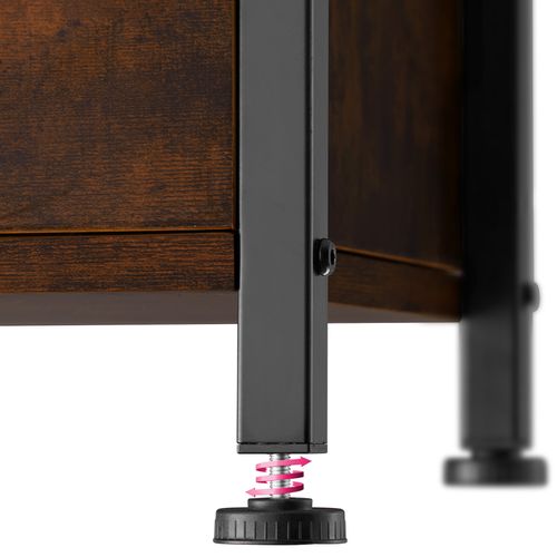 Armoire D'appoint Style Industriel 38,5 X 31,5 X 81 Cm Bois Foncé