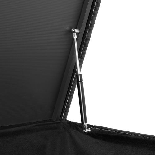 Coffre De Jardin Rangement Pour Coussins Cadre Aluminium En Rotin Noir