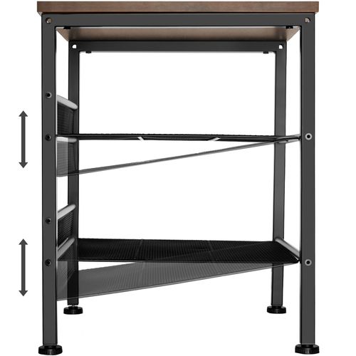 Table D'appoint Style Industriel 40,5 X 40 X 50,5 Cm Bois Foncé