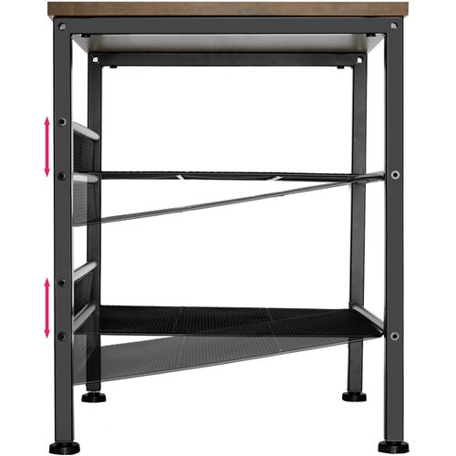 Table D'appoint Style Industriel 40,5 X 40 X 50,5 Cm Bois Foncé