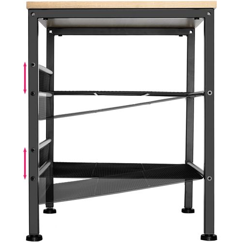 Table D'appoint Style Industriel 40,5 X 40 X 50,5 Cm Bois Clair