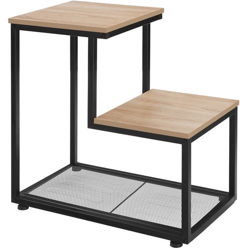 Table D'appoint Style Industriel 60,5 X 35,5 X 60,5 Cm Bois Clair