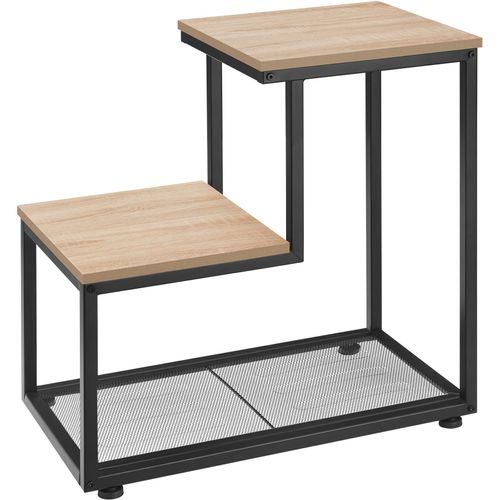 Table D'appoint Style Industriel 60,5 X 35,5 X 60,5 Cm Bois Clair