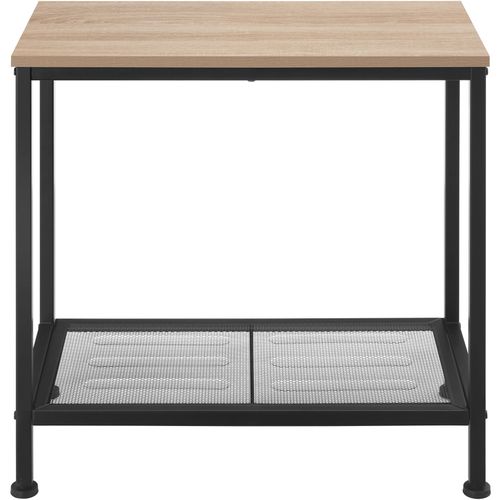 Table D'appoint Style Industriel 60 X 30,5 X 60,5 Cm Bois Clair