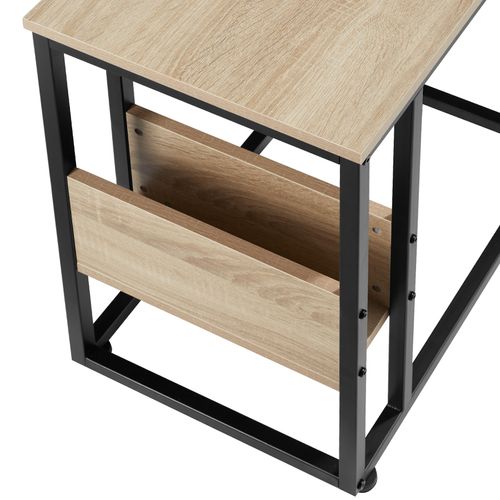 Table D'appoint Style Industriel 55 X 36,5 X 60 Cm Bois Clair