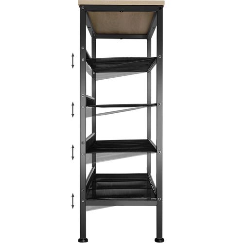 Étagère à Chaussures Style Industriel 755x305x855cm Bois Clair