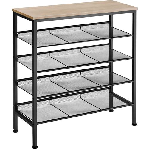 Étagère à Chaussures Style Industriel 755x305x855cm Bois Clair