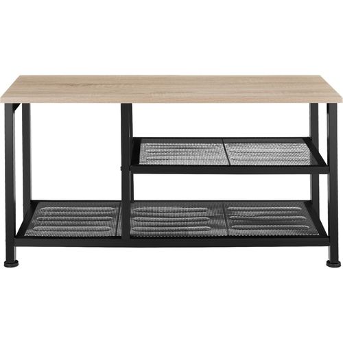 Étagère à Chaussures Style Industriel 80 X 30 X 455 Cm Bois Clair