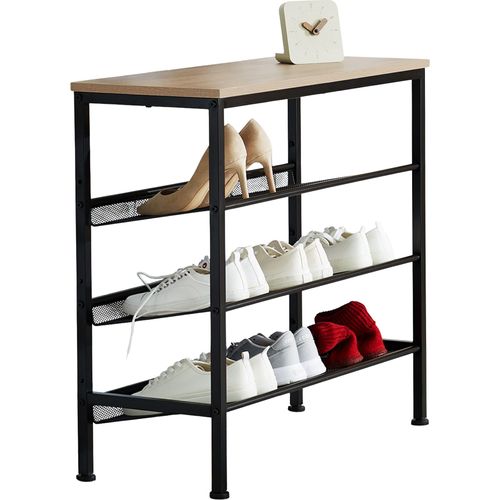 Étagère à Chaussures 755 X 305 X 695 Cm Bois Clair