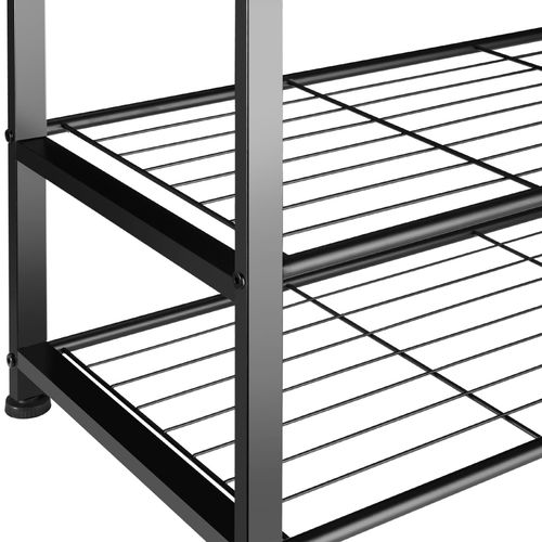 Étagère à Chaussures Style Industriel 91x36x55cm Bois Clair