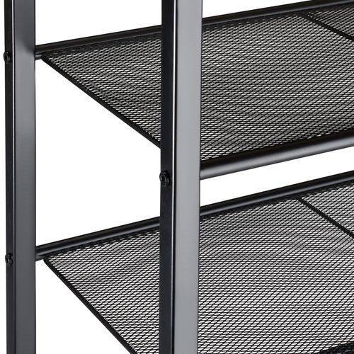 Étagère à Chaussures Style Industriel 100x305x725cm Bois Foncé