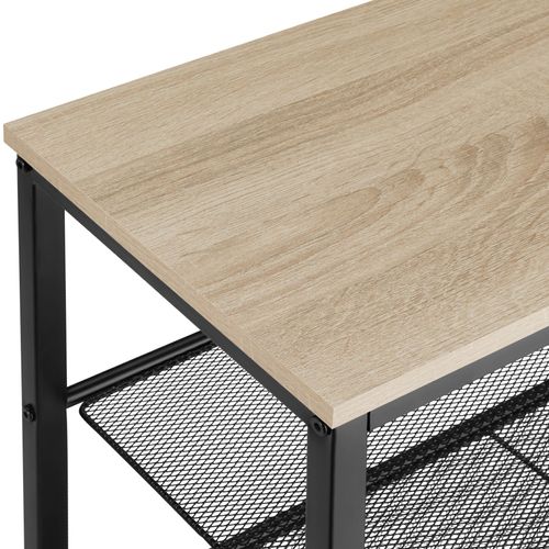 Étagère à Chaussures Style Industriel 100x305x725cm Bois Clair