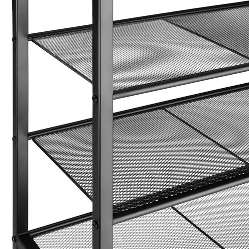 Étagère à Chaussures Style Industriel 100x305x725cm Bois Clair