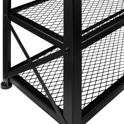 Étagère à Chaussures Style Industriel 101 X 305 X 455 Cm Bois Foncé