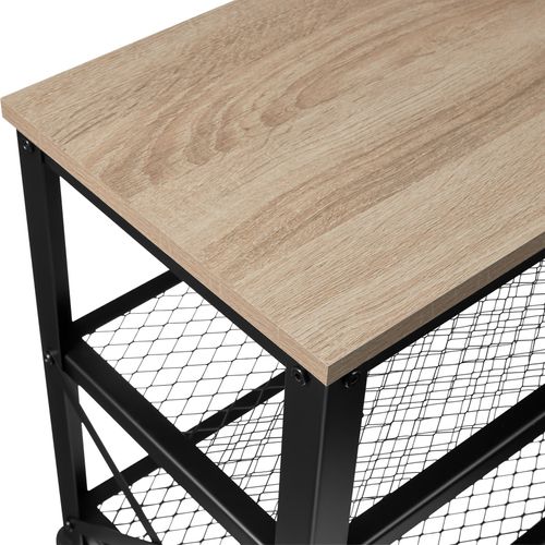 Étagère à Chaussures Style Industriel 101x305x455cm Bois Clair