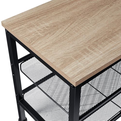 Étagère à Chaussures Style Industriel 755 X 305 X 455 Cm Bois Clair