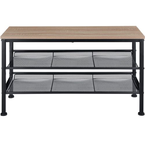 Étagère à Chaussures Style Industriel 755 X 305 X 455 Cm Bois Clair