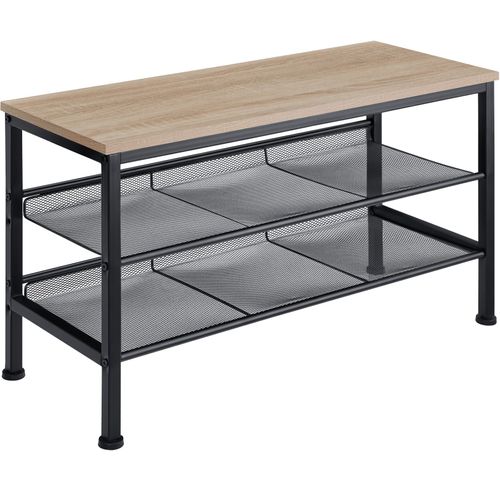 Étagère à Chaussures Style Industriel 755 X 305 X 455 Cm Bois Clair