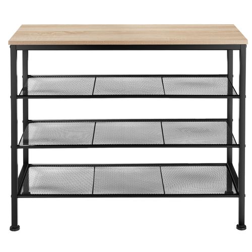 Étagère à Chaussures Style Industriel 805 X 305 X 725 Cm Bois Clair