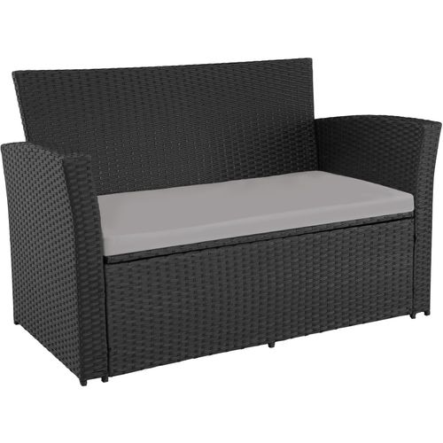 Salon De Jardin Noir/gris  129 X 68.5 X 75 Cm