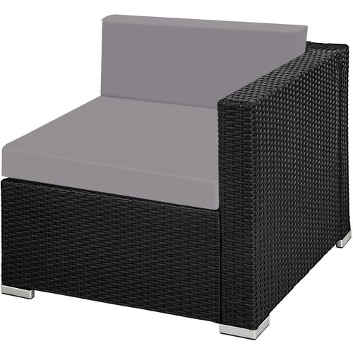 Canapé De Jardin Lounge En Rotin Noir/gris  66 X 76 X 65 Cm