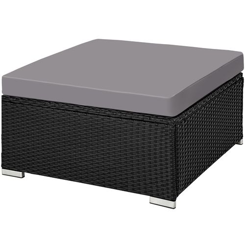 Canapé De Jardin Lounge En Rotin Noir/gris  66 X 76 X 65 Cm