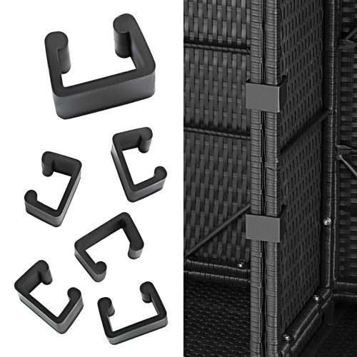 Canapé De Jardin Lounge En Rotin Noir/gris  66 X 76 X 65 Cm