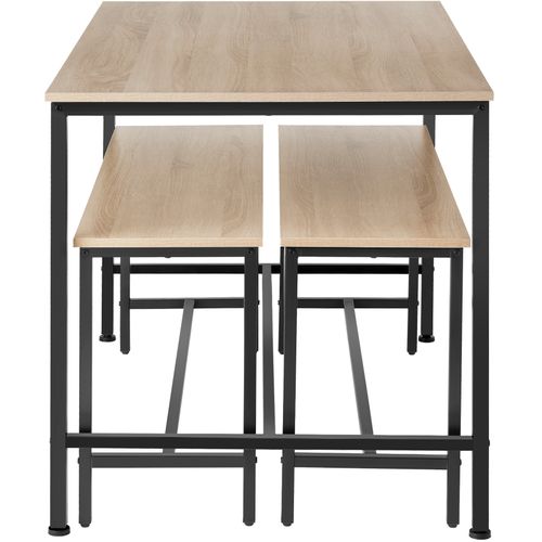 Ensemble Chaises De Salle à Manger 3 Pièces Bois Et Acier Bois Clair