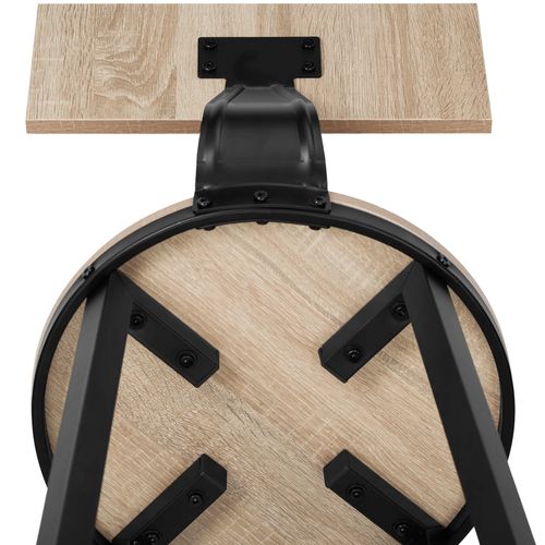 Lot De 2 Tabourets De Bar Style Industriel Bois Clair