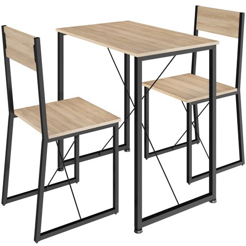 Ensemble Chaises De Salle à Manger 3 Pièces Bois Et Acier Bois Clair