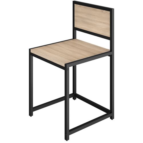 Ensemble Chaises De Salle à Manger 3 Pièces Bois Et Acier Bois Clair