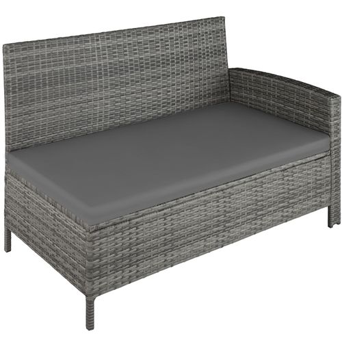 Canapé De Jardin Lounge En Rotin Gris/beige  116.5 X 63 X 75 Cm